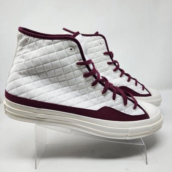 Converse Skateboard Shoes Mens 12 White Chuck Taylor 70 Cozy Quilted Sneakers - Picture 3 of 7